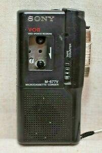 SONY V-O-R M-677V Microcassette Recorder In Working Condition [READ]