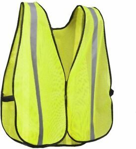 XSHIELD XS0008,High Visibility Safety Vest w/ Silver Stripe Univ size Pack of 10