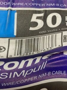 Southwire  50 ft. 8/3 Stranded Romex Type NM-B WG Non-Metallic  Wire
