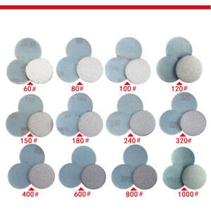 2in 50mm Hook Loop Dry Sanding Discs Abrasive Polishing Pads 60 to 1000 Grit