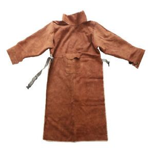 Welder Apron Heat Insulation Welding Artificial Cowhide Made Brown 120x65cm