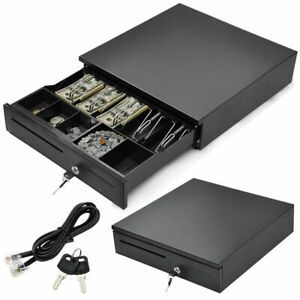 5 Bill 5 Coin Cash Register Drawer Box Works Compatible Epson/Star POS Printers