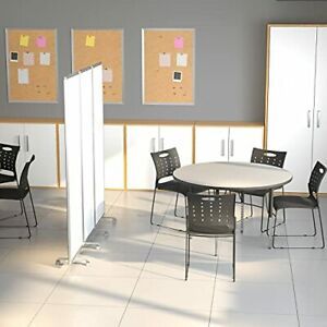 Flash Furniture Mobile Magnetic Whiteboard Partition (72&#034;H x 24&#034;W|MarkerBoard)