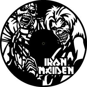 DXF CDR  File For CNC Plasma Laser Cut - Iron Maiden Clock 4
