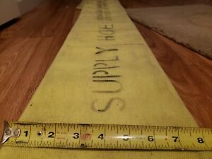 Fire Hose 25 ft x 8&#034; Wide Flat Heavy Canvas / Rubber, perfect for boat dock rail