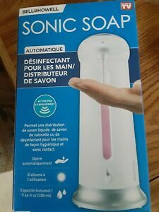 Bell &amp; Howell Automatic Sonic Hand Soap Dispenser-New In Box