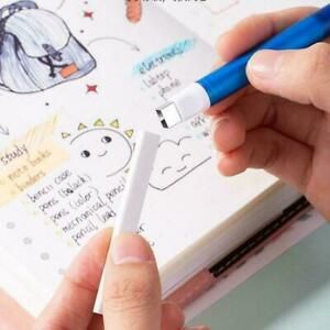 Correction Supplies Pencil Rubber Retractable Press Stationery Eraser H1E4