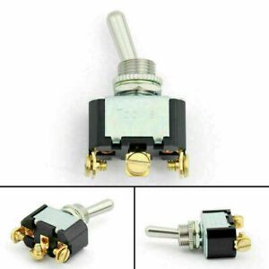 1x 12mm Toggle Switch 3 Pin 3 Position ON-OFF-ON 10A 250VAC Industrial F1