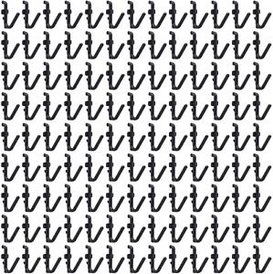 Pegboard Hooks Kit 100PCS Peg V style Black Hooks Storage Garage For Organizing