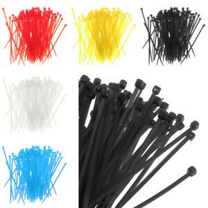 100 Pcs Corrosion-Resistant Self Locking Cable Zip Tie Nylon Wire Cord Strap