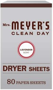Mrs. Meyers Clean Day Dryer Sheets, Softens Fabric, Reduces Static, Cruelty Free
