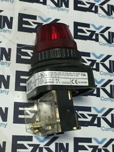 Allen Bradley 800H-QR10 SER.F Indicator Light Red Pilot 120V AC/DC