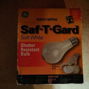 GE Rough Service Saf-T-Gard 60W A21 pack of 2 46845 Made in USA