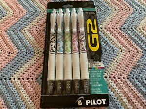 Pilot G2 Fashion Collection Premium Gel Roller pens 5 pack .7mm fine point