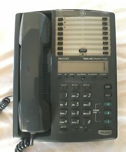 GE Pro Series 3 Line Home/Business Speaker Corded Phone Black 2-9439A