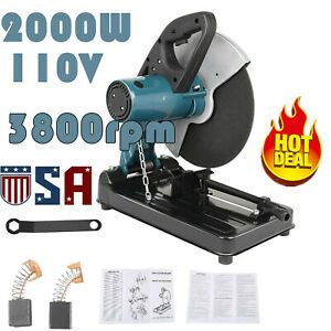 2000W 3800rpm Portable Cut Off Chop Saw 355mm 14Inch Blade for Abrasives &amp; Metal