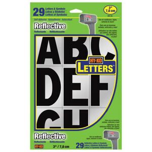 Hy-Ko 3 in.   Reflective Black Vinyl Self-Adhesive Letter Set A-Z 1 pc