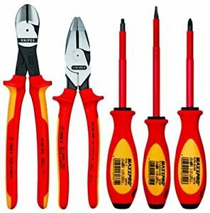 989822Us 5Piece 1000V Insulated High Leverage Pliers And Screwdriver Tradesman T