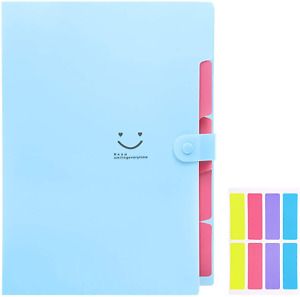 Expanding File Folder 5 Pockets, Skydue Letter A4 Paper Accordion Document Organ