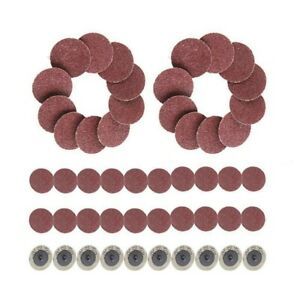 50x 2 Inch 36-Grit Type Roll Lock Disc Pads Sanding Abrasive Grinding Disc Pad