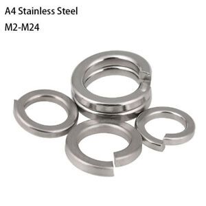 A4 Stainless Steel Spring Locking Washers M2 M3 M4 M5 M6 M8 M10 M12 M16 M20 M24