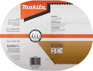 Makita B-12675-10 9&#034; x .075&#034; x 7/8&#034; INOX Thin Cut-Off Wheel, 60 Grit, 10/Pk