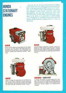 Orig c.1960s Honda Stationary Engines Water Pumps &amp; Outboard Australian Brochure