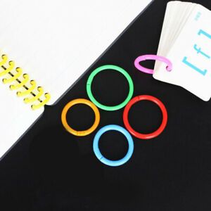 20XCircle Loose Leaf Easy Rings Notebook Book Binder Plastic Hoops DIY Albums FH