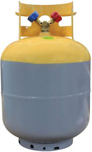 MASTERCOOL (63010 Gray/Yellow Refrigerant Recovery Tank - 50 lb. Capacity