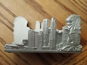 Royal Selangor Pewter Card Holder Singapore Cityscape Lion Mermaid Merlion Park