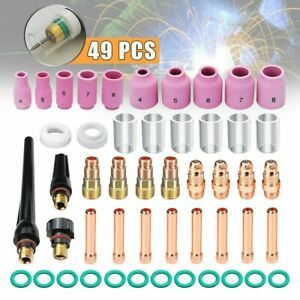 Glasses TIG welding kit Collets Chucks Replacement Accessory Parts 49pcs