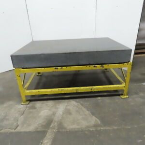 48&#034; x 72&#034; x 8&#034; Thick Gray Granite Surface Plate Inspection Table W/ Stand