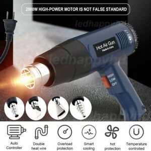 Heat Gun Hot Air Gun 110V/220V 4 Nozzles Power Tool 2000W Heat Dual Temperature