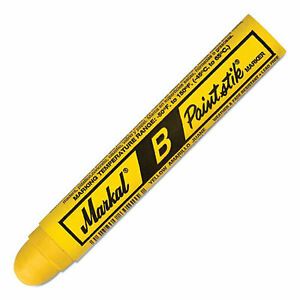 Markal Paintstik B Solid Paint Crayon, 0.69&#034; X 4.75&#034;, Yellow, 12/Box 80221