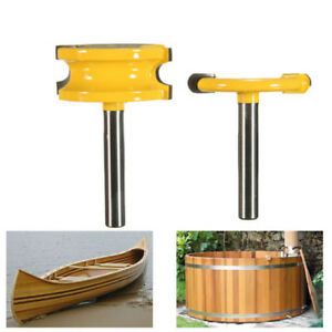 2Pcs 1/4&#039;&#039; Shank Canoe Flute and Bead Router Bit Cutter Woodworking Tool Gw SC