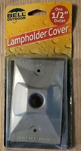Bell Outdoor 5186-5 Gray 1-Outlet Weatherproof Rectangular Lampholder Cover