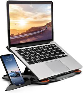 Laptop Stand Adjustable Computer Multi-Angle Phone Black