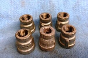 GALVANIZED MALLEABLE IRON REDUCING COUPLING 3/8&#034; X 1/4&#034;  ** LOT OF 6 **