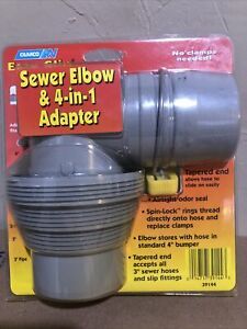 Camco Mfg Inc Rv Easy Slip Sewer Elbow &amp; 4-in-1 Adapter 39144