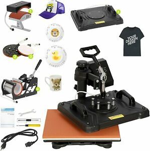 Smartxchoices Pro 5 In 1 Heat Press Machine Combo 360-degree Rotation 12 X 15