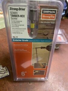 Simpson Strong drive SDWH timber 6” Hex screw SDWH19600DB-r12 Exterior 12