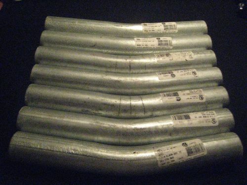 EMT Conduit Elbow 7 Pc size 1 1/4 Steel 15 Degree LL94679 NW-4971 E-48676-C