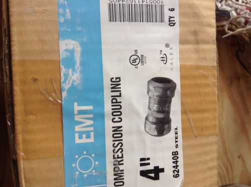 4&#034; steel emt compression coupling  1 box of 6 pcs total 62440b for sale