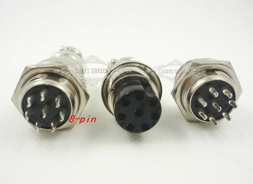 2PCS GX 16mm 8-pin Aviation Male Female Plug Panel Power Chassis Metal Connector