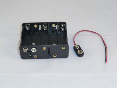 12/15 volt power supply (5x2fat). 10x aa battery holder &amp; pp3 connector cable. for sale