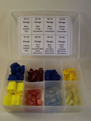 Instant tap and t-tap connector assortment - 80 pieces for sale