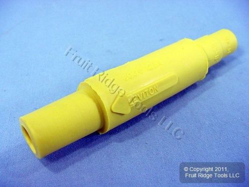 10 leviton yellow cam plug insulating sleeves female ect 15 series 15sdf-48y for sale