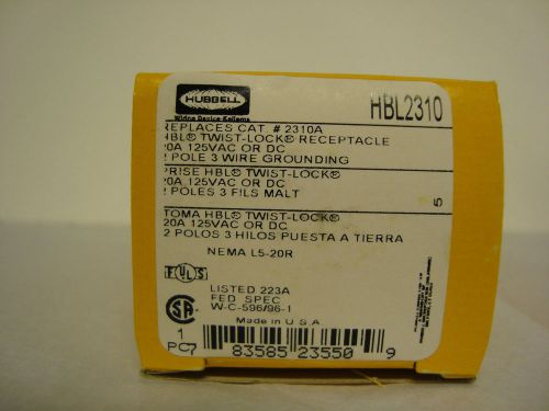 HBL2310 HUBBELL L5-20R Twist-Lock Receptacle, New in Box