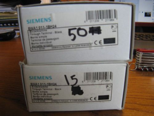 Siemens 8wa1 011-1bh24 black terminal blocks, qty 65, new, great price!!!! for sale