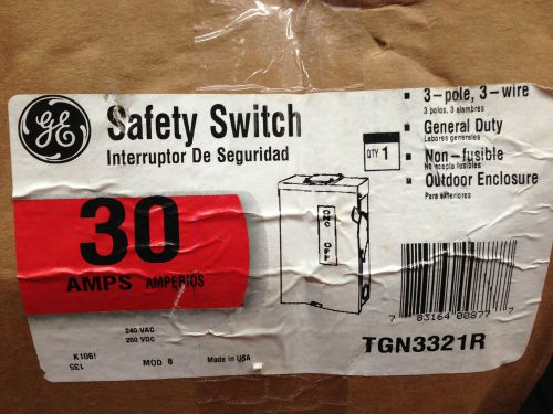 TGN3321R General Electric GE Safety Switch NEw in Box